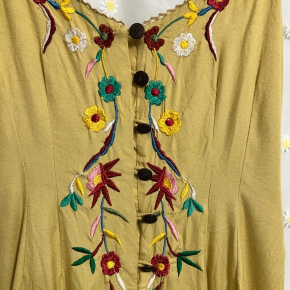 Urban Outfitters Embroidered Button Down Romper - Picture 3 of 8